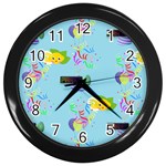 Lemon Party Wall Clock (Black)