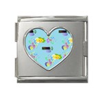 Lemon Party Mega Link Heart Italian Charm (18mm)