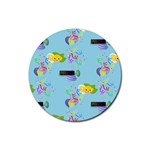 Lemon Party Rubber Coaster (Round)