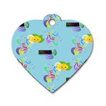 Lemon Party Dog Tag Heart (Two Sides)