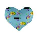 Lemon Party Standard 16  Premium Heart Shape Cushion 