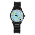 Lemon Party Stainless Steel Round Watch