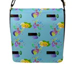 Lemon Party Flap Closure Messenger Bag (L)