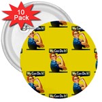 Rosie the riveter 3  Button (10 pack)