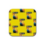 Rosie the riveter Rubber Coaster (Square)