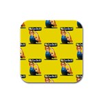 Rosie the riveter Rubber Square Coaster (4 pack)