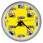 Rosie the riveter Wall Clock (Silver)