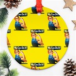 Rosie the riveter Round Ornament (Two Sides)