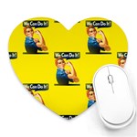 Rosie the riveter Heart Mousepad