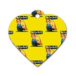 Rosie the riveter Dog Tag Heart (One Side)