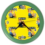 Rosie the riveter Color Wall Clock