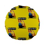 Rosie the riveter Standard 15  Premium Round Cushion 