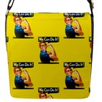 Rosie the riveter Flap Closure Messenger Bag (S)