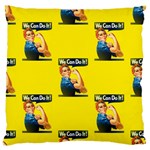 Rosie the riveter Large Flano Cushion Case (One Side)