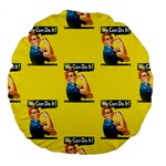 Rosie the riveter Large 18  Premium Flano Round Cushion 