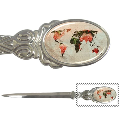 Vintageworldmap1200 Letter Opener from ArtsNow.com Front