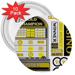 Casino 3  Button (10 pack)