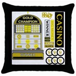 Casino Throw Pillow Case (Black)