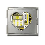 Casino Mega Link Heart Italian Charm (18mm)