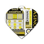 Casino Dog Tag Heart (One Side)