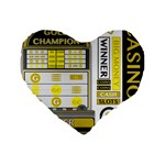 Casino Standard 16  Premium Heart Shape Cushion 