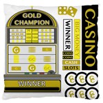 Casino Large Flano Cushion Case (One Side)