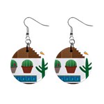 Mexico  1  Button Earrings