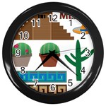 Mexico  Wall Clock (Black)