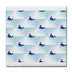 kawaii narwhal Tile Coaster