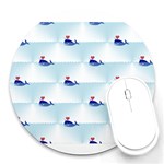 kawaii narwhal Round Mousepad