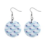 kawaii narwhal 1  Button Earrings