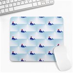 kawaii narwhal Large Mousepad