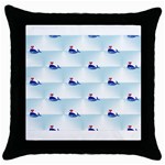 kawaii narwhal Throw Pillow Case (Black)