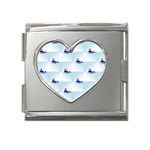 kawaii narwhal Mega Link Heart Italian Charm (18mm)