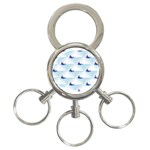 kawaii narwhal 3-Ring Key Chain