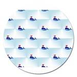 kawaii narwhal Magnet 5  (Round)