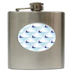 kawaii narwhal Hip Flask (6 oz)