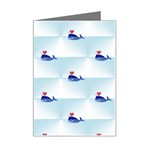 kawaii narwhal Mini Greeting Card