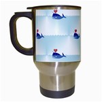 kawaii narwhal Travel Mug (White)