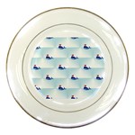 kawaii narwhal Porcelain Plate