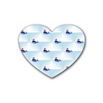 kawaii narwhal Rubber Coaster (Heart)