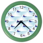 kawaii narwhal Color Wall Clock