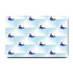 kawaii narwhal Small Doormat