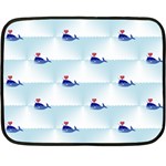 kawaii narwhal Double Sided Fleece Blanket (Mini)