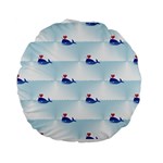 kawaii narwhal Standard 15  Premium Round Cushion 