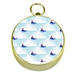 kawaii narwhal Gold Compass