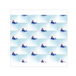 kawaii narwhal Small Satin Scarf (Square)