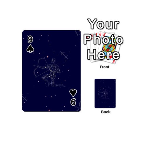 Sagittarius Stars Playing Cards 54 (Mini) from ArtsNow.com Front - Spade9