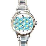 left Shark Round Italian Charm Watch