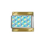 left Shark Gold Trim Italian Charm (9mm)